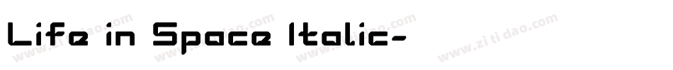 Life in Space Italic字体转换
